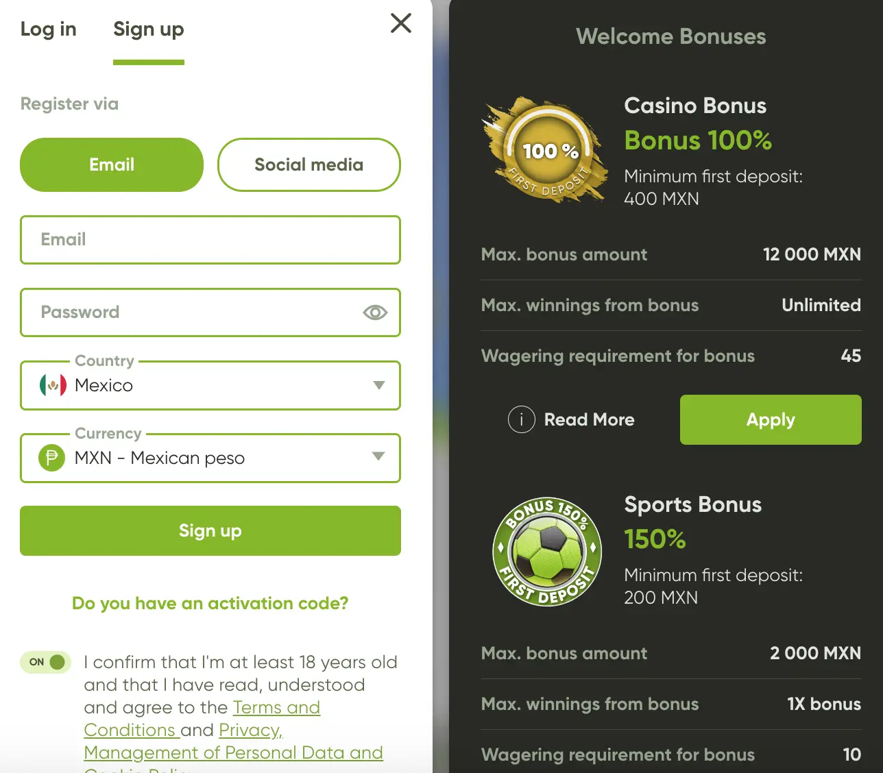 Registro en Fresh Casino Fresh Casino registro