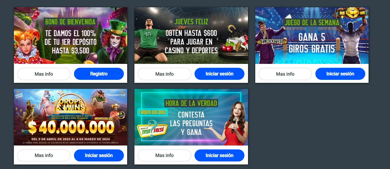 Los bonos que ofrece Codere online México Bonos Codere