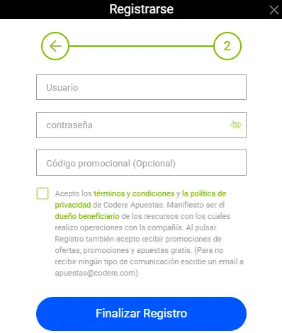 Los bonos que ofrece Codere online México Bonos Codere