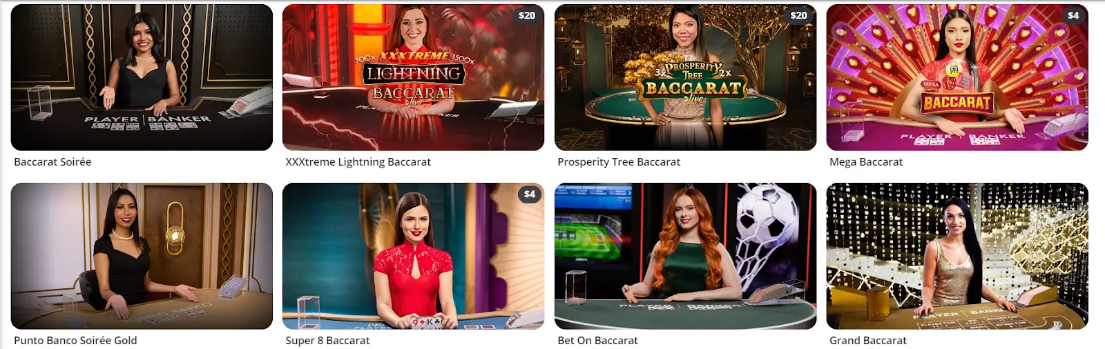 Únete a las mejores mesas de baccarat baccarat online