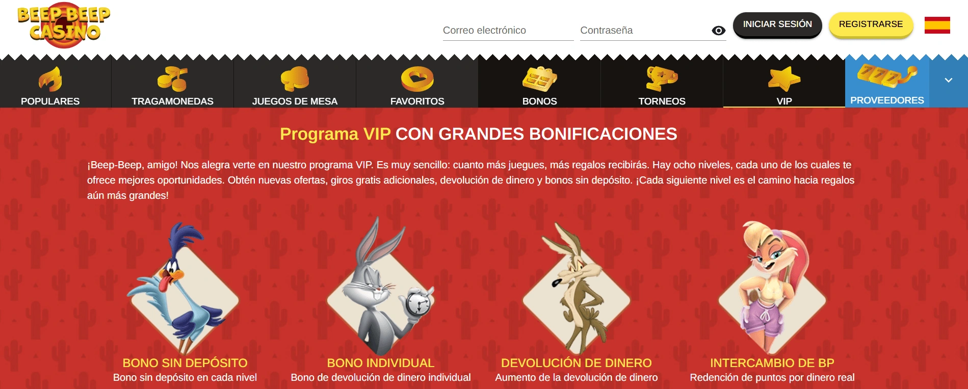 Bonos y promociones en Beep Beep casino